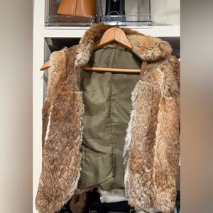 Fur Vest with Brown and Tan Shades, KIDS Sz 10-12 GURLS